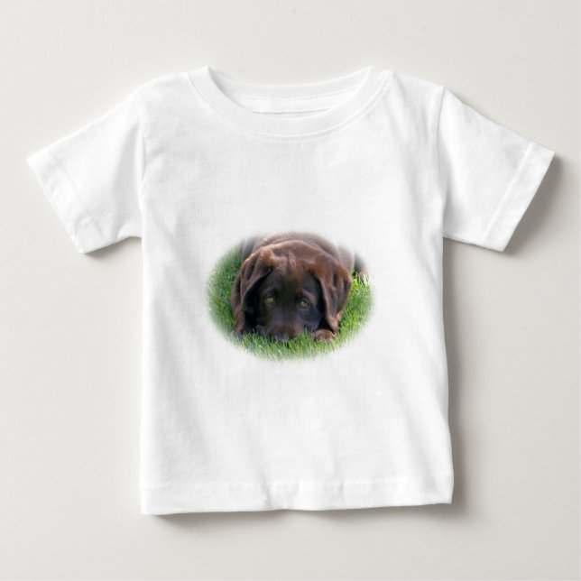 Camiseta De Bebé Perrito del laboratorio del chocolate (Anverso)