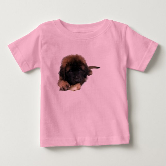 Camiseta De Bebé perrito del leonberger (Anverso)