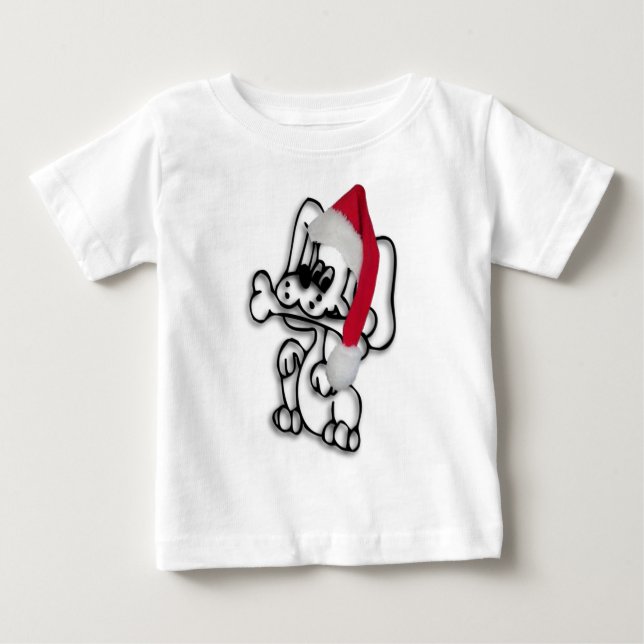 Camiseta De Bebé Perrito del navidad (Anverso)