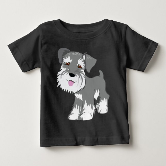Camiseta De Bebé Perrito del Schnauzer miniatura (Anverso)