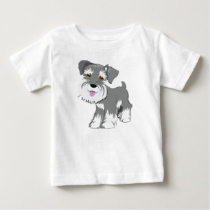 Camiseta De Bebé Perrito del Schnauzer miniatura