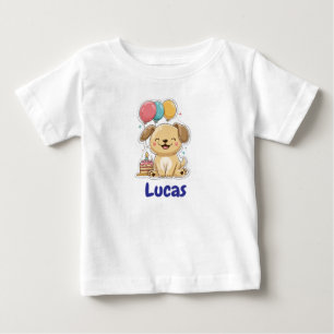 Camiseta De Bebé Perrito Feliz, Niño, Vamos a Pawty, 1er Cumpleaños