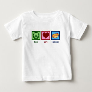 Camiseta De Bebé Perritos calientes del amor de la paz