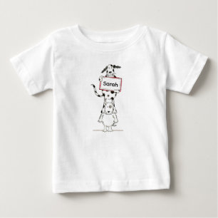 Camiseta De Bebé Perro acróbata lindo personalizado