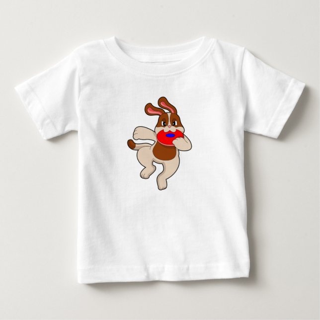 Camiseta De Bebé Perro al jugar (Anverso)