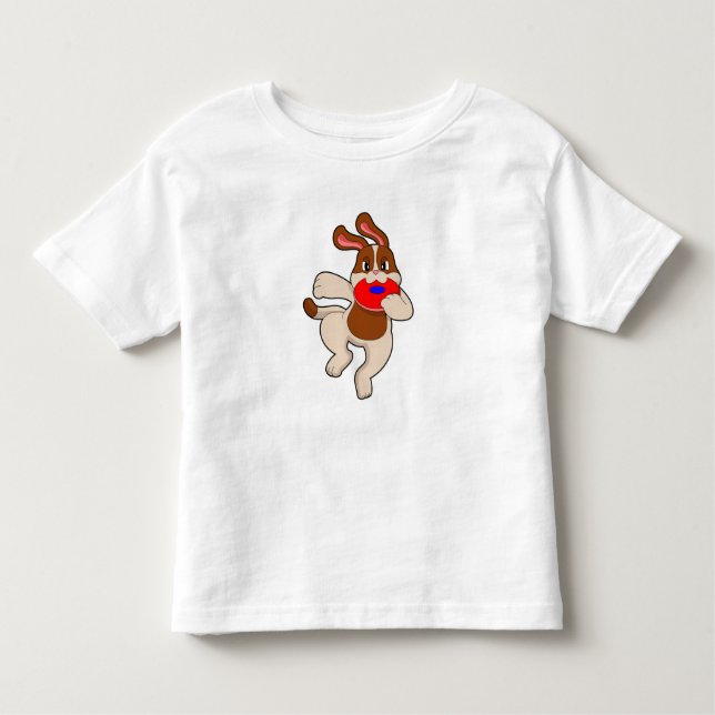 Camiseta De Bebé Perro al jugar (Anverso)