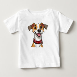 Camiseta De Bebé Perro alegre con una gran sonrisa feliz