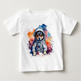 Camiseta De Bebé Perro astronauta de animales de compañía