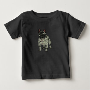 Camiseta De Bebé Perro Bulldog francés momia halloween disfraces Pe