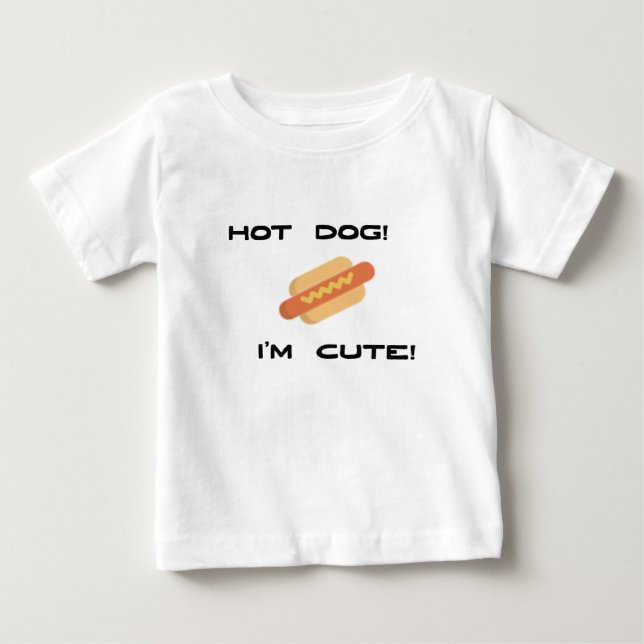 Camiseta De Bebé Perro caliente soy un bebé lindo (Anverso)