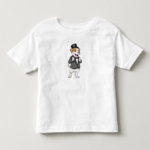 Camiseta De Bebé Perro como novio con cinta