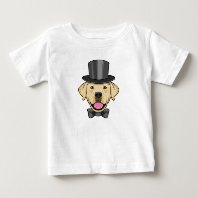 Camiseta De Bebé Perro como novio con moño (Anverso)