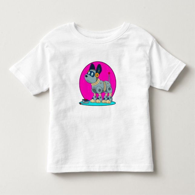 Camiseta De Bebé Perro como robot (Anverso)