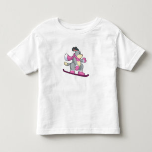 Camiseta De Bebé Perro como snowboard con Sonowboard