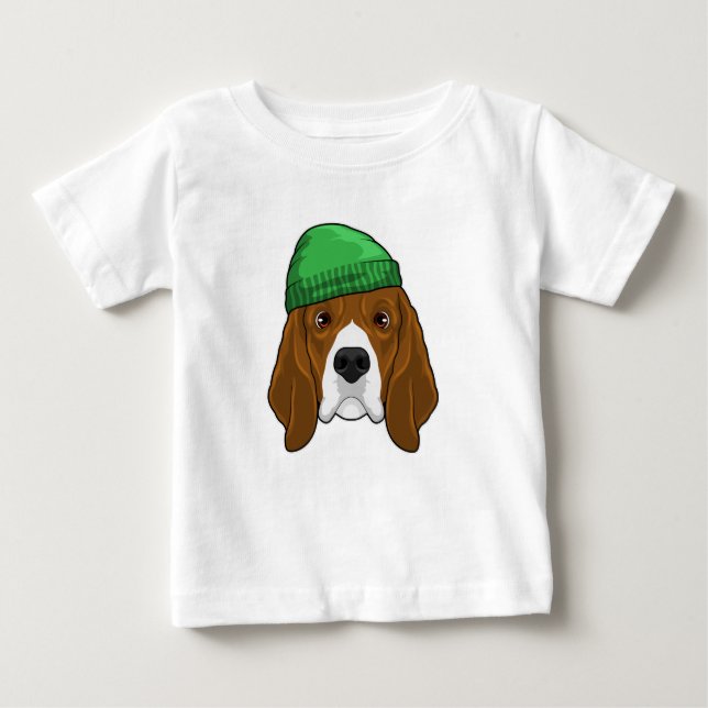 Camiseta De Bebé Perro con Beanie (Anverso)