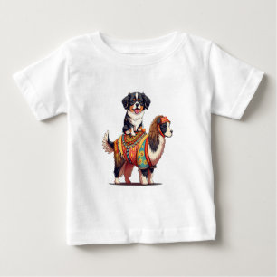 Camiseta De Bebé Perro cutáneo de Berna en Llama