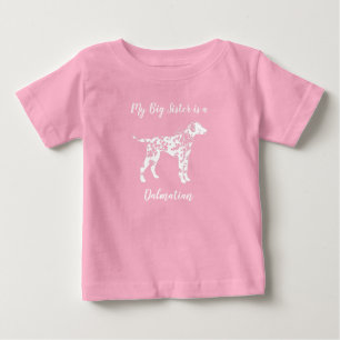 Camiseta De Bebé Perro dálmata Chica rosa pimienta de Baby Shower