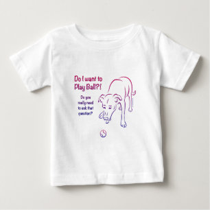 Camiseta De Bebé Perro de bolas de tenis
