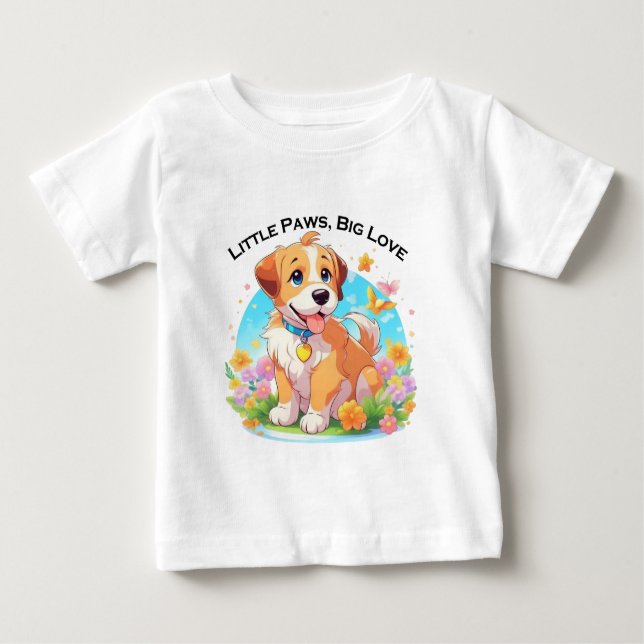 Camiseta De Bebé Perro de cachorro (Anverso)