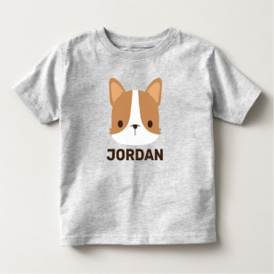 Camiseta De Bebé Perro de Corgi con nombre personalizado