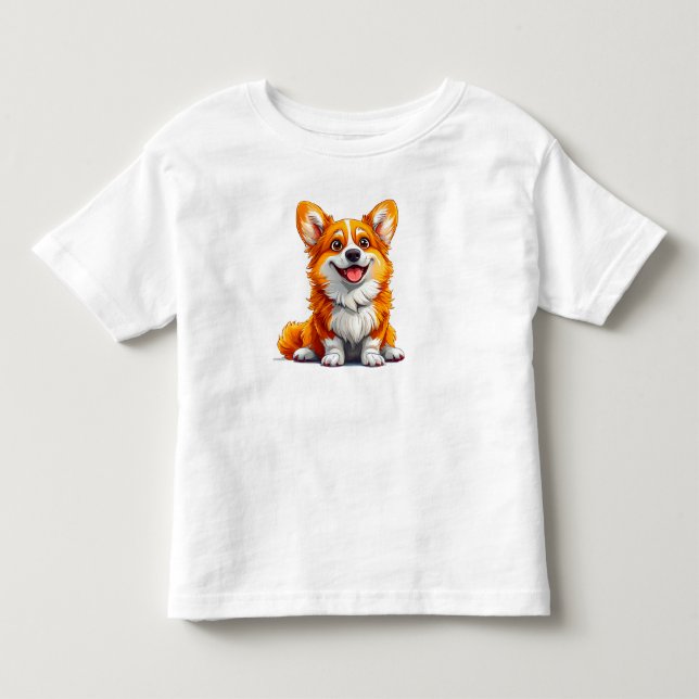 Camiseta De Bebé Perro de dibujos animados lindo (Anverso)