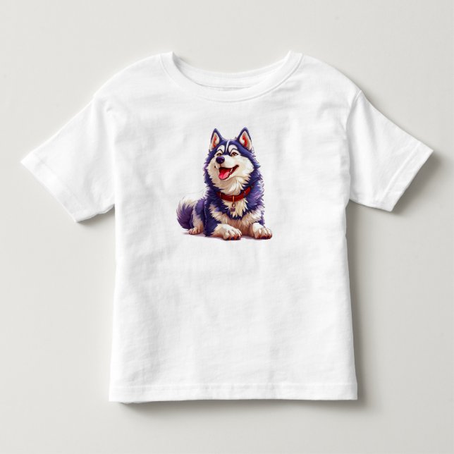 Camiseta De Bebé Perro de dibujos animados lindo (Anverso)