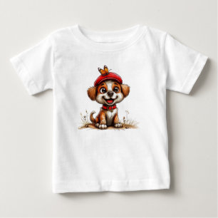 Camiseta De Bebé Perro de dibujos animados lindo