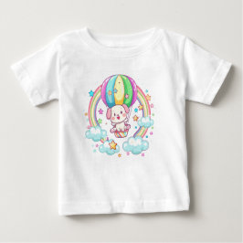 Camiseta De Bebé Perro de dibujos animados lindo globo de aire cali