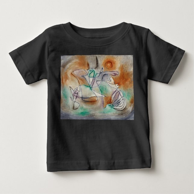Camiseta De Bebé Perro de Howling por Paul Klee (Anverso)