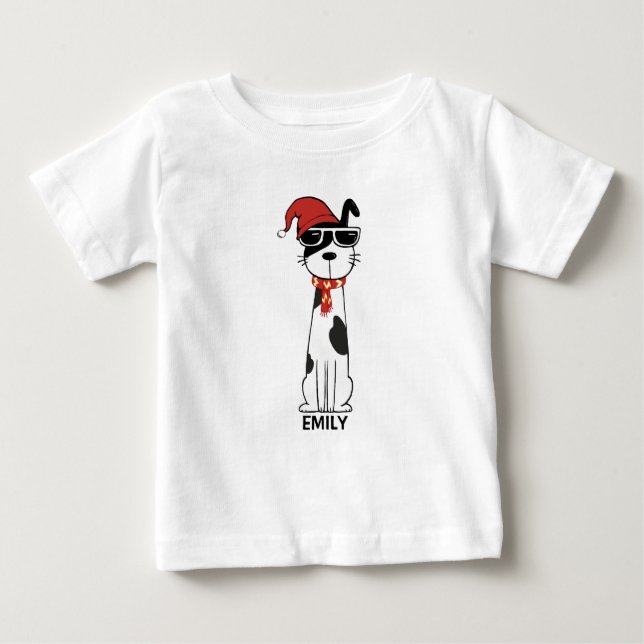 Camiseta De Bebé Perro de Invierno Genial 1 (Anverso)