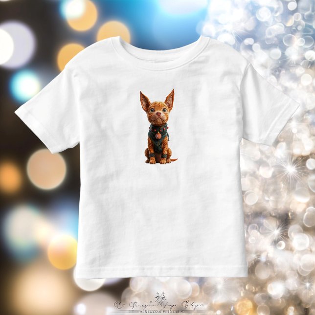 Camiseta de bebé Perro de Navidad Buen Chico (Subido por el creador)