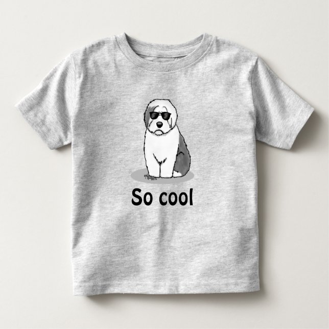 Camiseta De Bebé Perro de oveja inglés antiguo de Guay (gris 1) gra (Anverso)