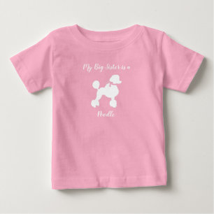 Camiseta De Bebé Perro de perro de caniche francés Chica rosa de po