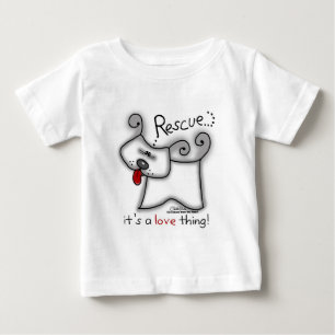 Camiseta De Bebé Perro de rescate... Es cosa de amor