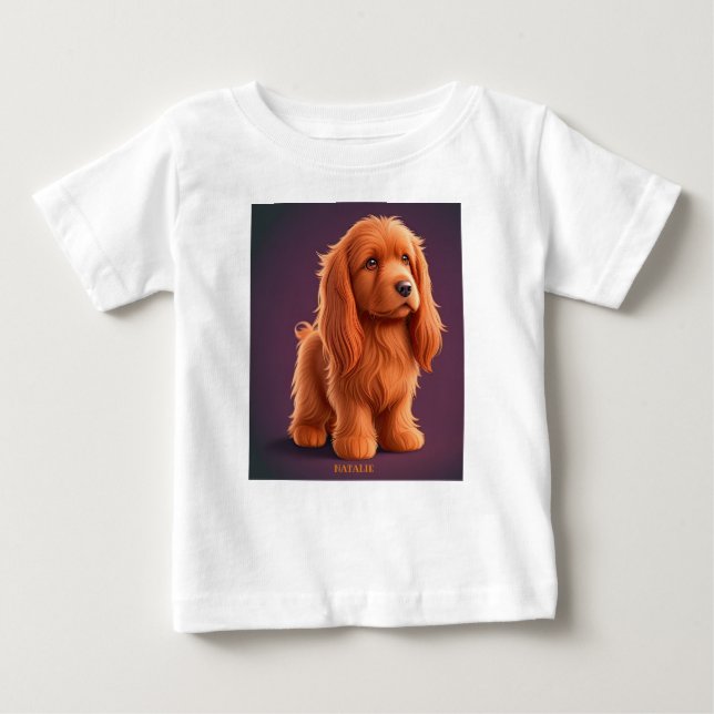 Camiseta De Bebé Perro de sentador irlandés lindo (Anverso)