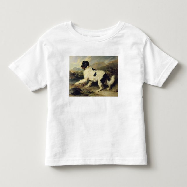 Camiseta De Bebé Perro de Terranova llamado León, 1824 (aceite en l (Anverso)