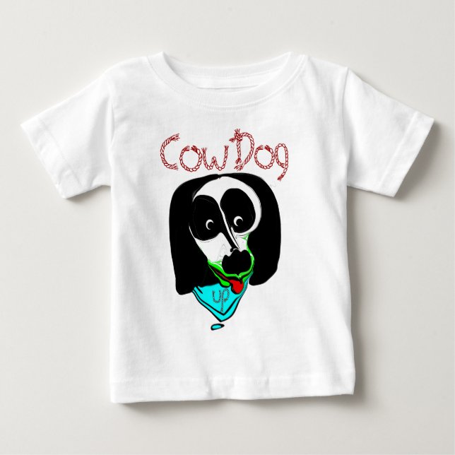 Camiseta De Bebé Perro de vaca (Anverso)