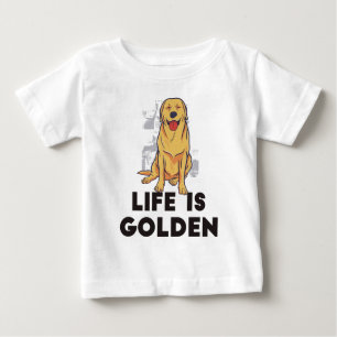 Camiseta De Bebé Perro del Golden Retriever - La vida es dorada
