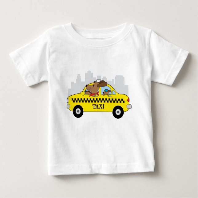 Camiseta De Bebé Perro del taxi de Nueva York (Anverso)