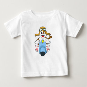 Camiseta De Bebé Perro en bicicleta con Scooter.PNG