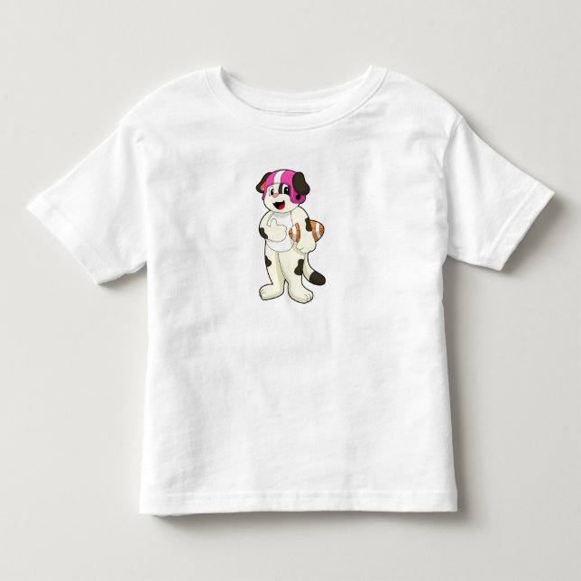 Camiseta De Bebé Perro en deportes de fútbol (Anverso)