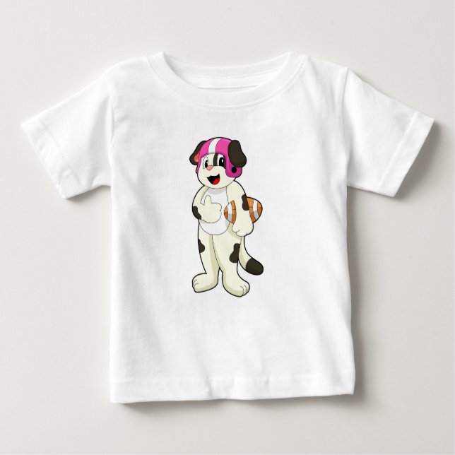 Camiseta De Bebé Perro en deportes de fútbol (Anverso)