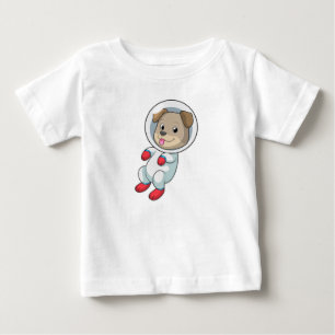 Camiseta De Bebé Perro en el espacio