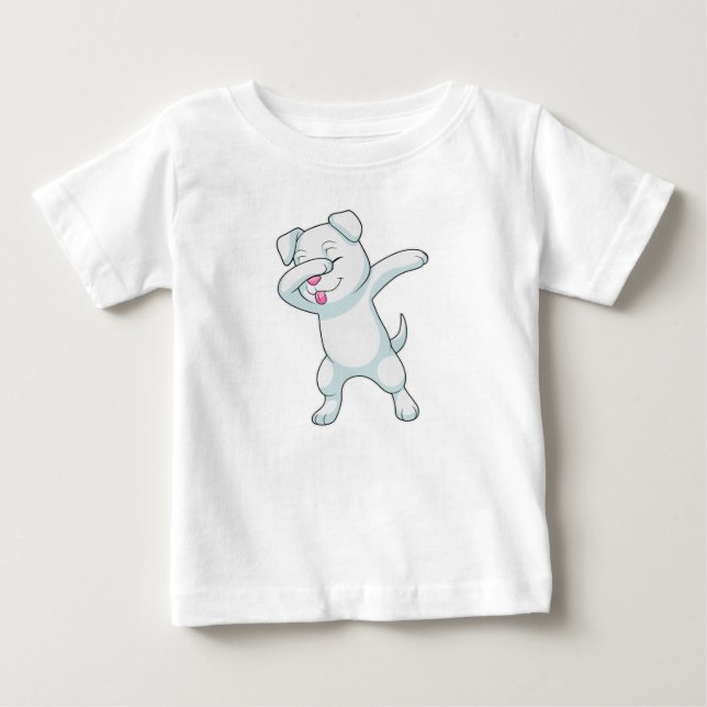 Camiseta De Bebé Perro en Hip Hop Dance Dab (Anverso)