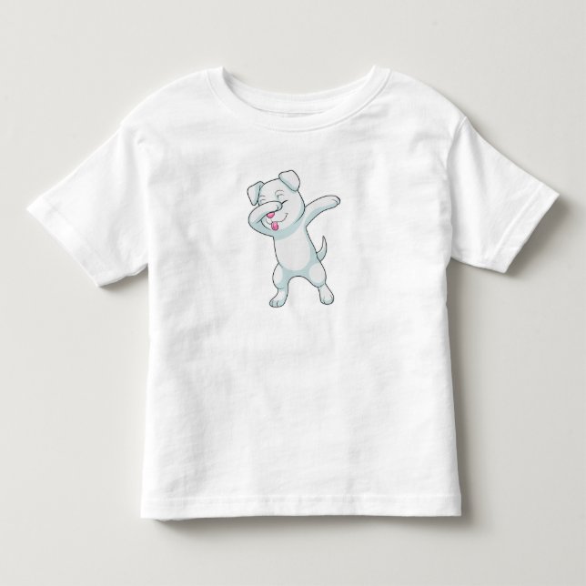 Camiseta De Bebé Perro en Hip Hop Dance Dab (Anverso)