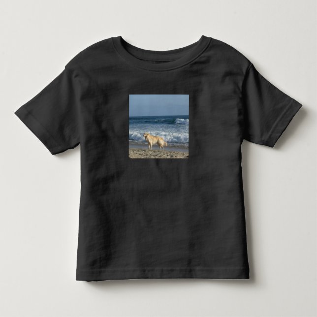Camiseta De Bebé Perro En La Playa (Anverso)