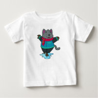 Perro en patinaje sobre hielo con patines de hielo