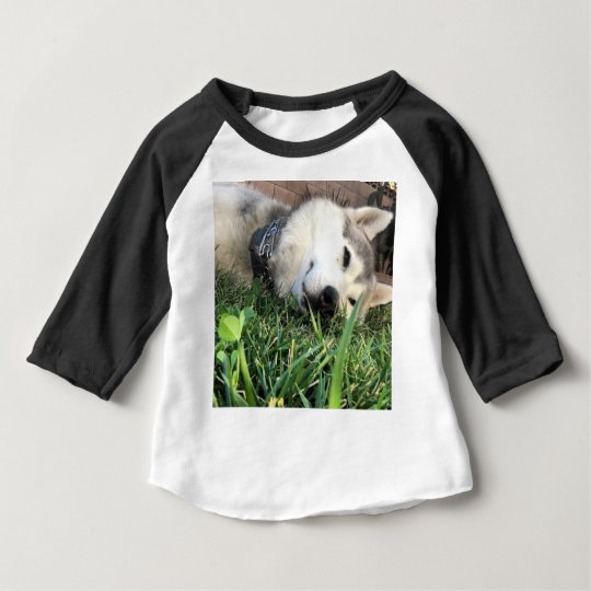 Camiseta De Bebé Perro esquimal feliz