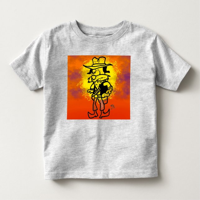 Camiseta De Bebé Perro fuera de la ley al atardecer (Anverso)