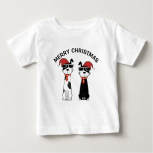 Camiseta De Bebé Perro genial Feliz Navidad